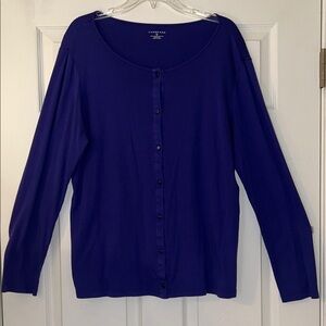 Lands' End Women's Purple Button Down Shirt